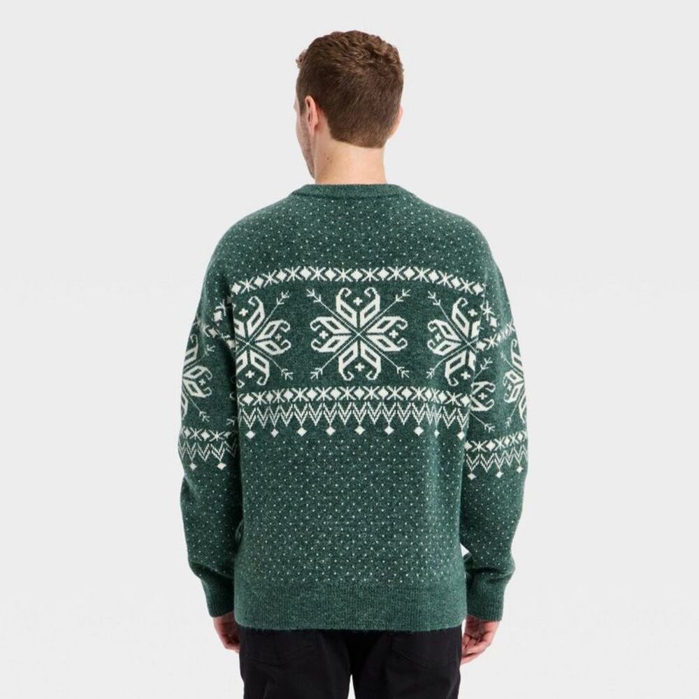 Men's Fair Isle Sweater - Goodfellow & Co Green L - Picture 2 of 3